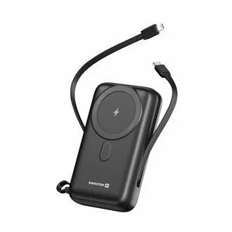 SWISSTEN POWER BANK 20000 mAh PD 20 W Z VGRADENIMA KABLOMA USB-C IN LIGHTNING (združljiv z MagSafe) SWISSTEN POWER BANK 20000 mAh PD 20 W Z VGRADENIMA KABLOMA USB-C IN LIGHTNING (združljiv z MagSafe)