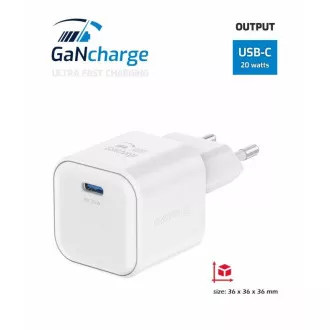 SWISSTEN NETWORK ADAPTER GaN 1x USB-C 20W DOBAVA ENERGIJE BELA SWISSTEN NETWORK ADAPTER GaN 1x USB-C 20W DOBAVA ENERGIJE BELA