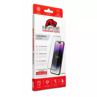 SWISSTEN RAPTOR DIAMOND ULTRA PROZORNO 3D KALJENO STEKLO ZA JABOLČNI TELEFON IPHONE 15 ČRNO