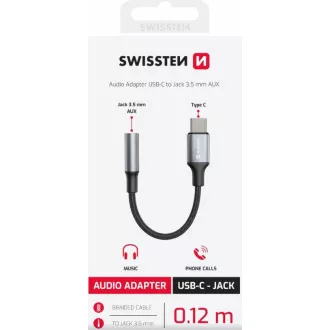 SWISSTEN AUDIO ADAPTER TEXTILE USB-C (moški) / 3,5 mm AUX 0,15 M BLACK (nadomešča 73501301) SWISSTEN AUDIO ADAPTER TEXTILE USB-C (moški) / 3,5 mm AUX 0,15 M BLACK (nadomešča 73501301)