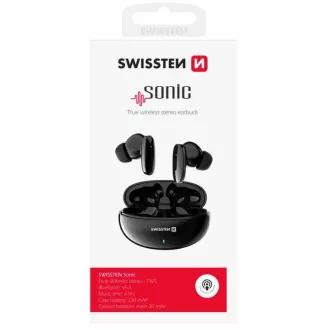 SLUŠALKE BLUETOOTH TWS SWISSTEN SONIC BLACK