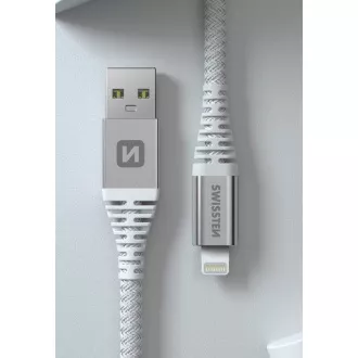 SWISSTEN PODATKOVNI KABEL KEVLAR USB / LIGHTNING 1,5 M BEL
