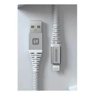 SWISSTEN PODATKOVNI KABEL KEVLAR USB / LIGHTNING 1,5 M BEL