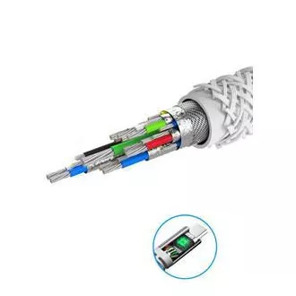 SWISSTEN PODATKOVNI KABEL KEVLAR USB/USB-C 1,5 M BEL