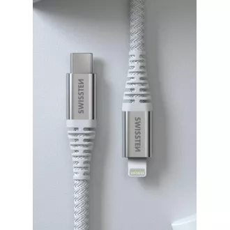 SWISSTEN PODATKOVNI KABEL KEVLAR USB-C / LIGHTNING 1,5 M BEL