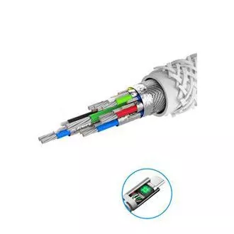 SWISSTEN PODATKOVNI KABEL KEVLAR USB-C / LIGHTNING 1,5 M BEL