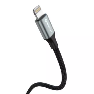 SWISSTEN PODATKOVNI KABEL TEXTILE II USB / LIGHTNING 1,5 M ČRN