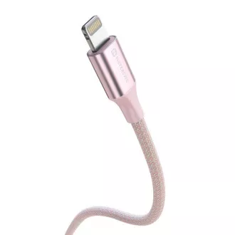 SWISSTEN PODATKOVNI KABEL TEXTILE II USB / LIGHTNING 1,5 M ROZA