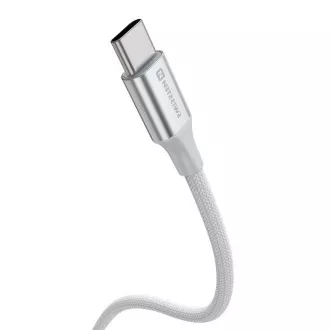 SWISSTEN PODATKOVNI KABEL TEXTILE II USB / USB-C 1,5 M BELA
