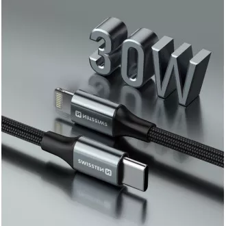 SWISSTEN PODATKOVNI KABEL TEXTILE II USB-C / LIGHTNING 1,5 M ČRN SWISSTEN PODATKOVNI KABEL TEXTILE II USB-C / LIGHTNING 1,5 M ČRN