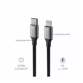 SWISSTEN PODATKOVNI KABEL TEXTILE II USB-C / LIGHTNING 1,5 M ČRN SWISSTEN PODATKOVNI KABEL TEXTILE II USB-C / LIGHTNING 1,5 M ČRN