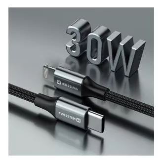 SWISSTEN PODATKOVNI KABEL TEXTILE II USB-C / LIGHTNING 1,5 M ČRN SWISSTEN PODATKOVNI KABEL TEXTILE II USB-C / LIGHTNING 1,5 M ČRN