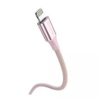 SWISSTEN PODATKOVNI KABEL TEXTILE II USB-C / LIGHTNING 1,5 M ROZA