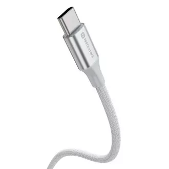 SWISSTEN PODATKOVNI KABEL TEXTILE II USB-C / USB-C 1,5 M BELA