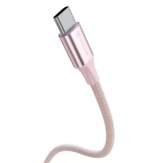 SWISSTEN PODATKOVNI KABEL TEXTILE II USB-C / USB-C 1,5 M ROZA