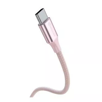 SWISSTEN PODATKOVNI KABEL TEXTILE II USB-C / USB-C 1,5 M ROZA