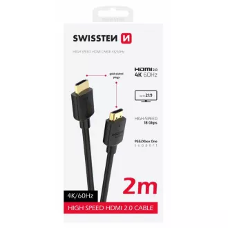 SWISSTEN HDMI do HDMI 4K 60Hz 2,0 M PVC kabel