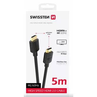 SWISSTEN HDMI do HDMI 4K 60Hz 5,0 M PVC kabel