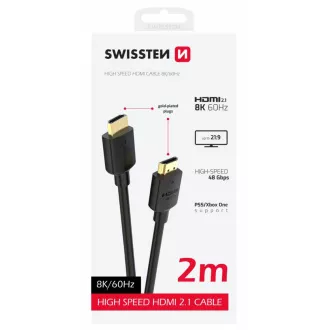 SWISSTEN HDMI do HDMI 8K 60Hz 2,0 M PVC kabel