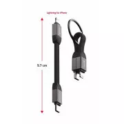 SWISSTEN MAGNETNI KABEL ZA KLJUČE USB-C / LIGHTNING 9,7 CM