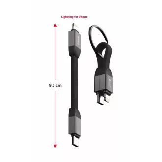 SWISSTEN MAGNETNI KABEL ZA KLJUČE USB-C / LIGHTNING 9,7 CM