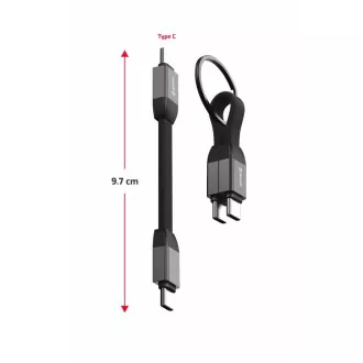 SWISSTEN MAGNETNI KABEL ZA KLJUČE USB-C / USB-C 9,7 CM