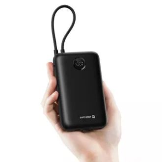 SWISSTEN POWER BANK VOLTBOX 35W 20000 mAh Z VKLJUČENIM USB-C IN SVETLEČIMI KABELI Črna SWISSTEN POWER BANK VOLTBOX 35W 20000 mAh Z VKLJUČENIM USB-C IN SVETLEČIMI KABELI Črna