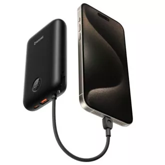 SWISSTEN POWER BANK VOLTBOX 35W 30000 mAh Z VKLJUČENIM USB-C IN SVETLEČIMI KABELI Črna