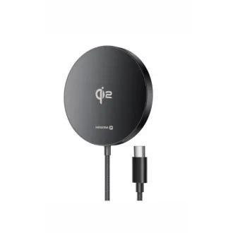 SWISSTEN Brezžični polnilnik MagPuck Qi2 1,5 M (združljiv s sistemom MagSafe)
