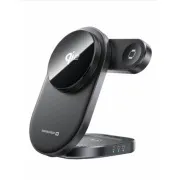SWISSTEN ZLOŽNI BREZŽIČNI POLNILNIK Qi2 MagBase 3v1 BLACK (združljiv z MagSafe)