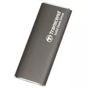 Transcend ESD265C 2TB, USB 10Gb/s tipa C, zunanji SSD (3D NAND flash), kompaktna velikost, siva