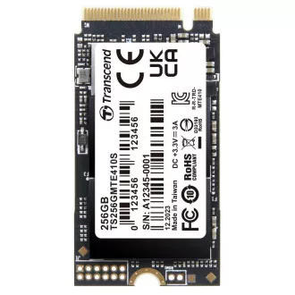 TRANSCEND MTE410S 256 GB SSD M.2 2242, NVMe PCIe Gen4 x4 3300 MB/s R 1600 MB/s W