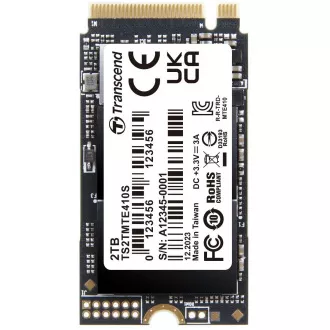 Transcend MTE410S 2TB SSD M.2 2242, NVMe PCIe Gen4 x4 5000MB/s R 4300MB/s W