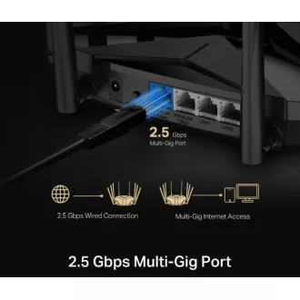 MERCUSYS MR90X - AX6000 WiFi 6 usmerjevalnik dvojni AP/WiFi usmerjevalnik, 3x GLAN, 1x GWAN/ 574Mbps 2.4/ 2402Mbps 5GHz
