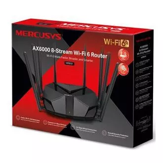 MERCUSYS MR90X - AX6000 WiFi 6 usmerjevalnik dvojni AP/WiFi usmerjevalnik, 3x GLAN, 1x GWAN/ 574Mbps 2.4/ 2402Mbps 5GHz