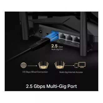 MERCUSYS MR90X - AX6000 WiFi 6 usmerjevalnik dvojni AP/WiFi usmerjevalnik, 3x GLAN, 1x GWAN/ 574Mbps 2.4/ 2402Mbps 5GHz