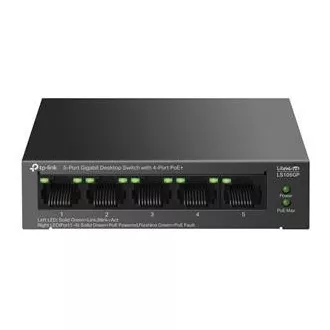 TP-Link LS105GP Stikalo 1x GLAN, 4x GLAN s PoE , 65W
