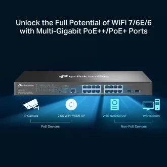 TP-Link SG3218XP-M2 Stikalo 8x 2,5GLan/PoE, 8x 2,5GLan, 2x 10GSFP , 240W, Omada SDN