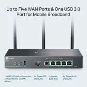 TP-Link ER706W - AX3000 Usmerjevalnik VPN WiFi 6, 1x GWAN   4x GWAN/LAN   1x GWAN/LAN SFP, USB, Omada SDN