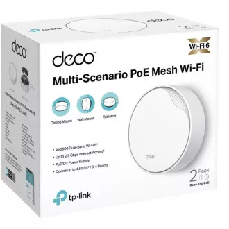 TP-Link Deco X50-PoE(2-pack) - AX3000 Multi-Gig 2,5 Gbps Mesh Wi-Fi 6 sistem s PoE - HomeShield (2-pack) TP-Link Deco X50-PoE(2-pack) - AX3000 Multi-Gig 2,5 Gbps Mesh Wi-Fi 6 sistem s PoE - HomeShield (2-pack)