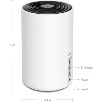 TP-Link Deco XE75(3 pakiranja) - AXE5400 Tri-band Mesh Wi-Fi 6E Smart Home System, HomeShield (3 pakiranja)