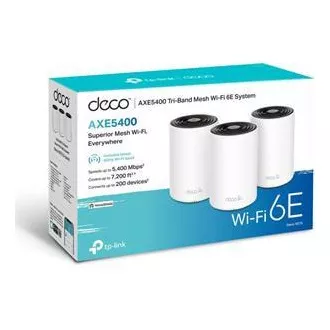 TP-Link Deco XE75(3 pakiranja) - AXE5400 Tri-band Mesh Wi-Fi 6E Smart Home System, HomeShield (3 pakiranja)