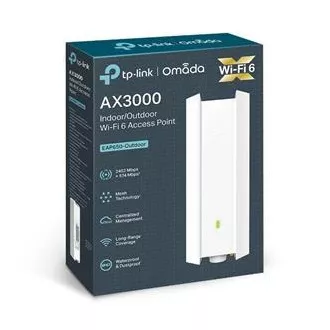TP-Link EAP650-Outdoor - AX3000 WIFI dostopna točka Omada 1xGLAN, PoE/Pasivni PoE za montažo na drog/steno Zaščita pred prenapetostjo