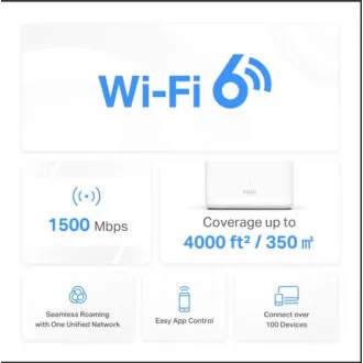 TP-Link WiFi usmerjevalnik Mercusys Halo H60X(2 paketa) WiFi 6, AX1500, 3x GLAN2,4/5 GHz - Rabljeno