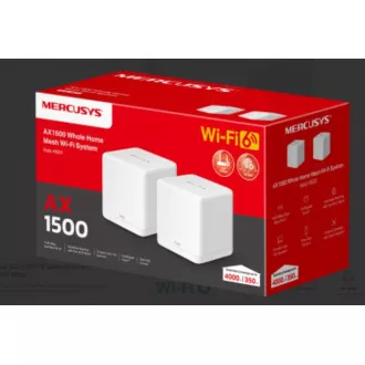 TP-Link WiFi usmerjevalnik Mercusys Halo H60X(2 paketa) WiFi 6, AX1500, 3x GLAN2,4/5 GHz