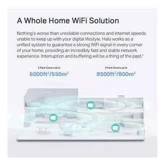 TP-Link WiFi usmerjevalnik Mercusys Halo H90X(2-pack) WiFi 6, AX6000, 1x 2.5GLAN, 2x GLAN TP-Link WiFi usmerjevalnik Mercusys Halo H90X(2-pack) WiFi 6, AX6000, 1x 2.5GLAN, 2x GLAN