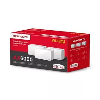 TP-Link WiFi usmerjevalnik Mercusys Halo H90X(2-pack) WiFi 6, AX6000, 1x 2.5GLAN, 2x GLAN TP-Link WiFi usmerjevalnik Mercusys Halo H90X(2-pack) WiFi 6, AX6000, 1x 2.5GLAN, 2x GLAN
