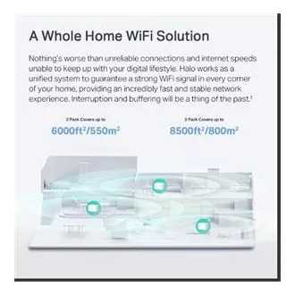 TP-Link WiFi usmerjevalnik Mercusys Halo H90X(3-pack) WiFi 6, AX6000, 1x 2.5GLAN, 2x GLAN