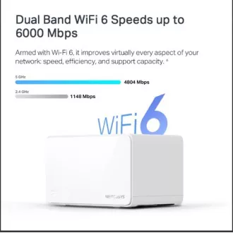 TP-Link WiFi usmerjevalnik Mercusys Halo H90X(3-pack) WiFi 6, AX6000, 1x 2.5GLAN, 2x GLAN