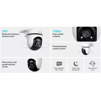 TP-Link Tapo C500 - Zunanja kamera WiFi PTZ dome, 2MP (1920x1080), ONVIF